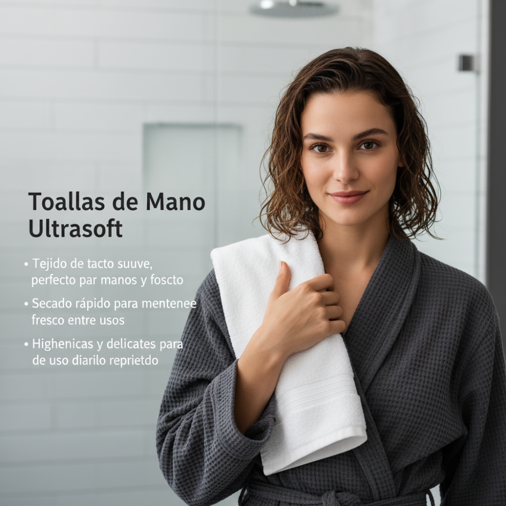 Juego de baño completo Ultrasoft 8 piezas