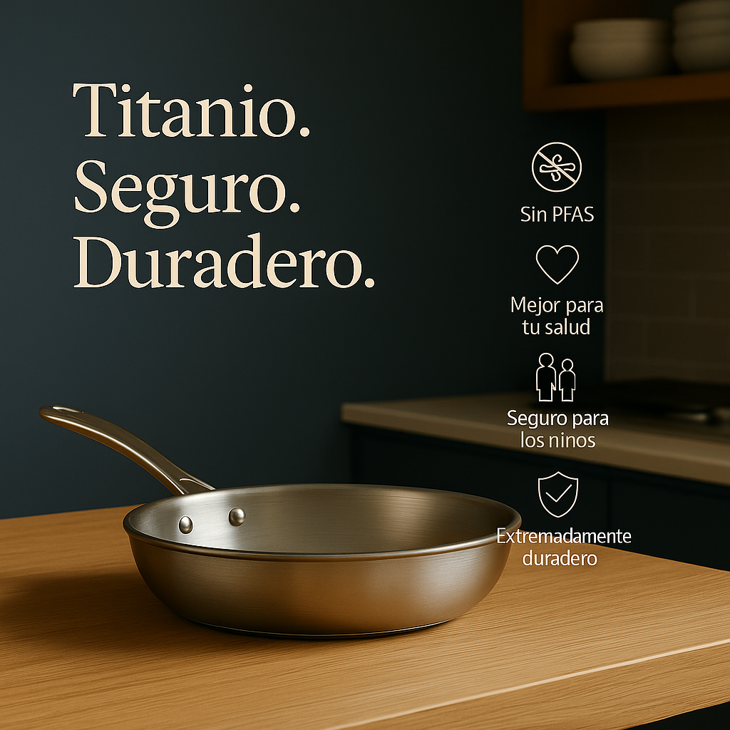 Sartén con efecto martillado Titan