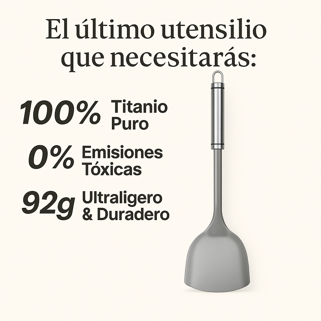 Sartén Titan con acabado martillado + Utensilio